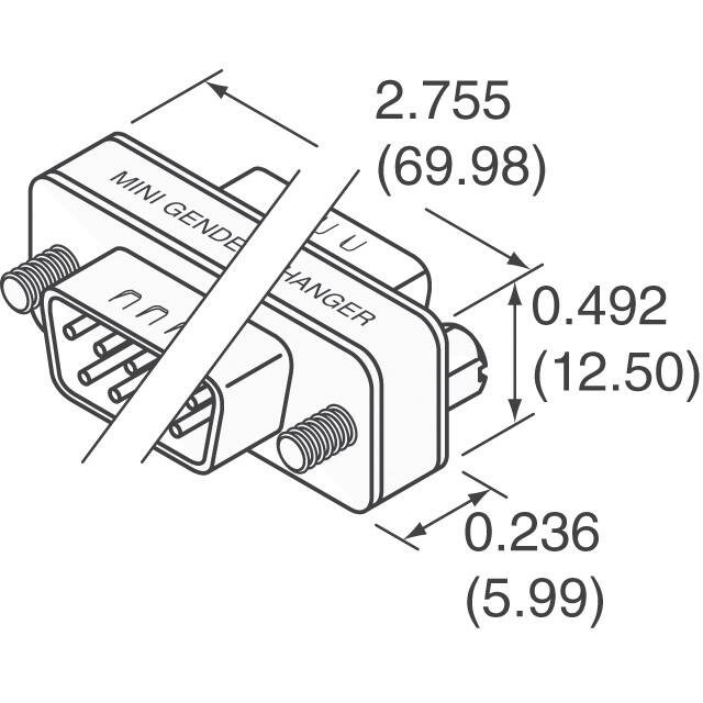 GCHDLP62M62F NorComp Inc.  D-Sub D-Shaped Connector Adapters